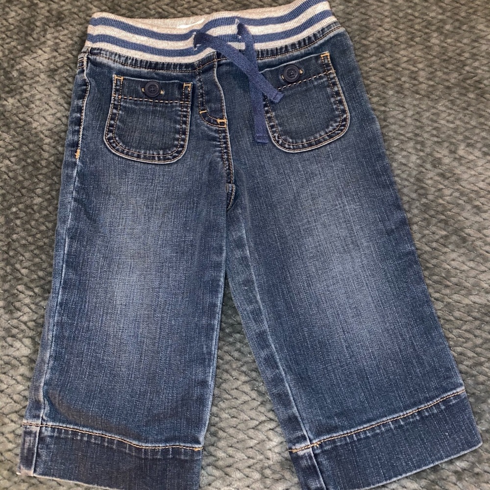 Girls Mini Boden jean capris size 5